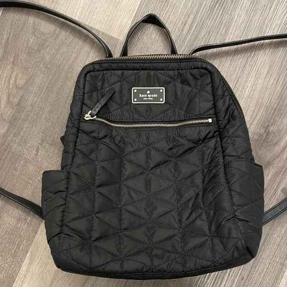 Kate Spade Quilted Black Backpack - Picture 1 of 13